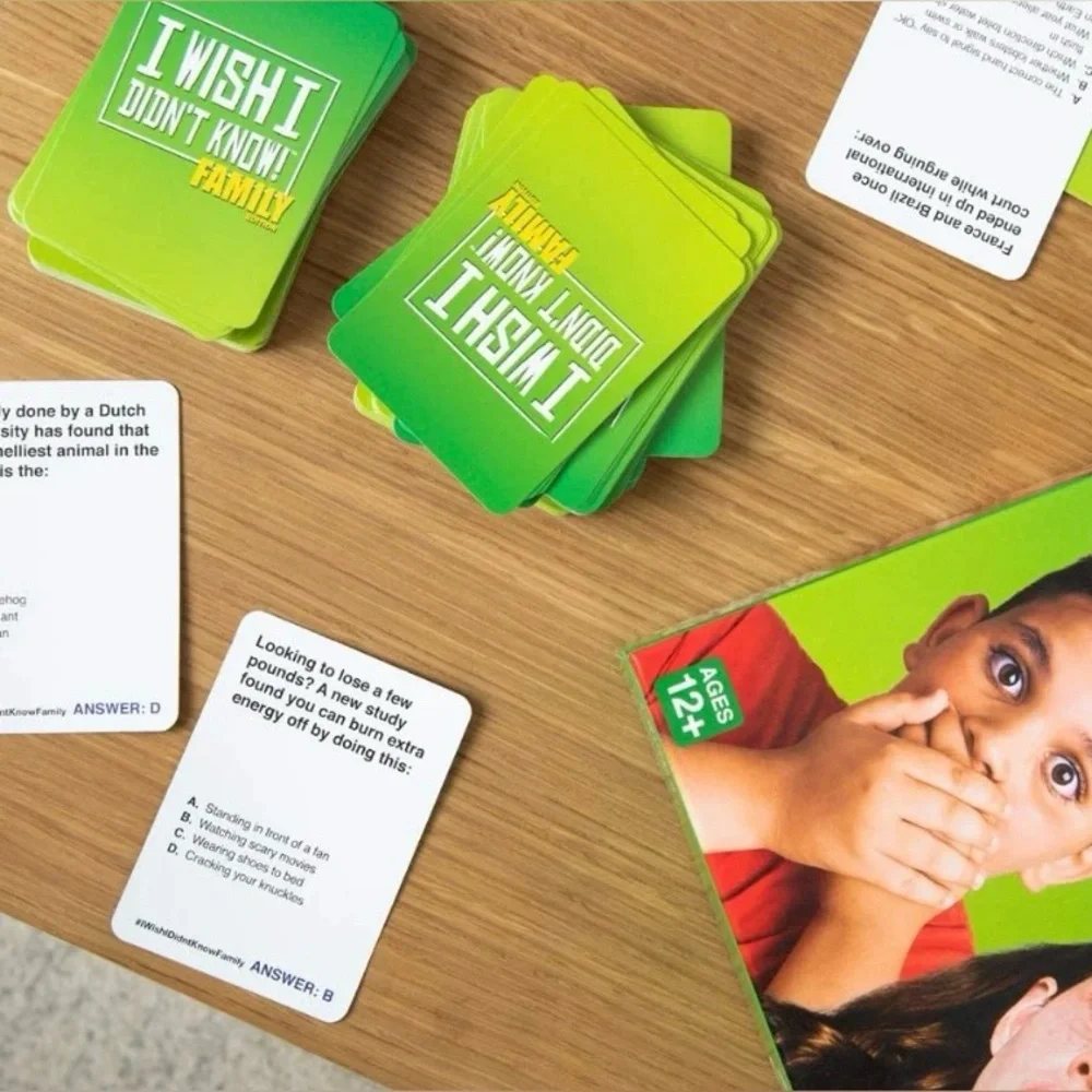 I Wish I Didn’t Know! Family Edition Silly Gross Trivia Game by What Do You Meme